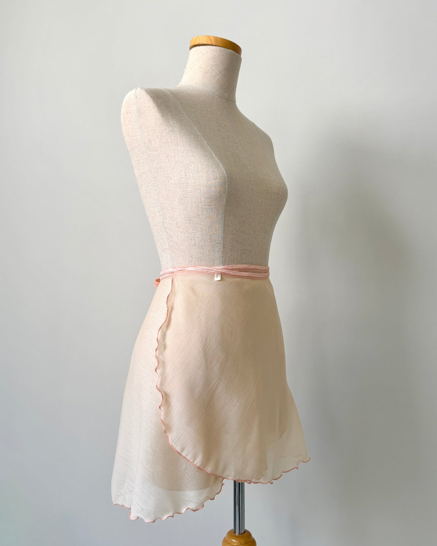 shimmer ballet wrap skirt
