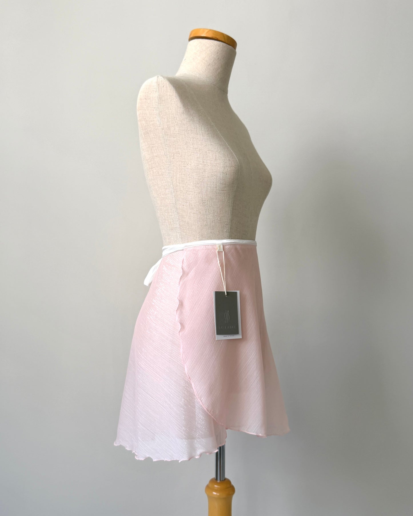 shimmer ballet wrap skirt