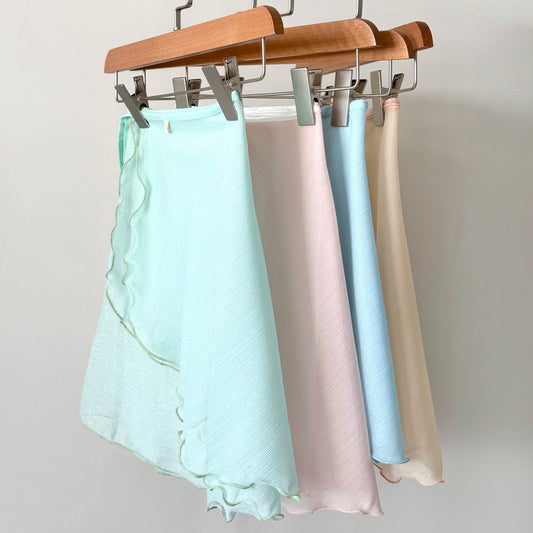 shimmer ballet wrap skirt