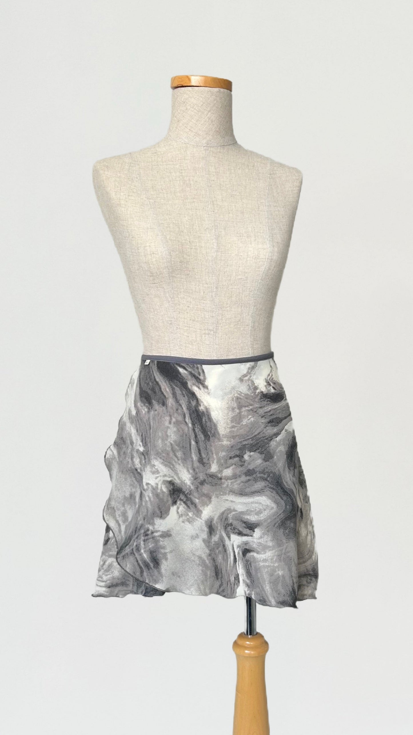 Ink Wash ombre wrap skirt