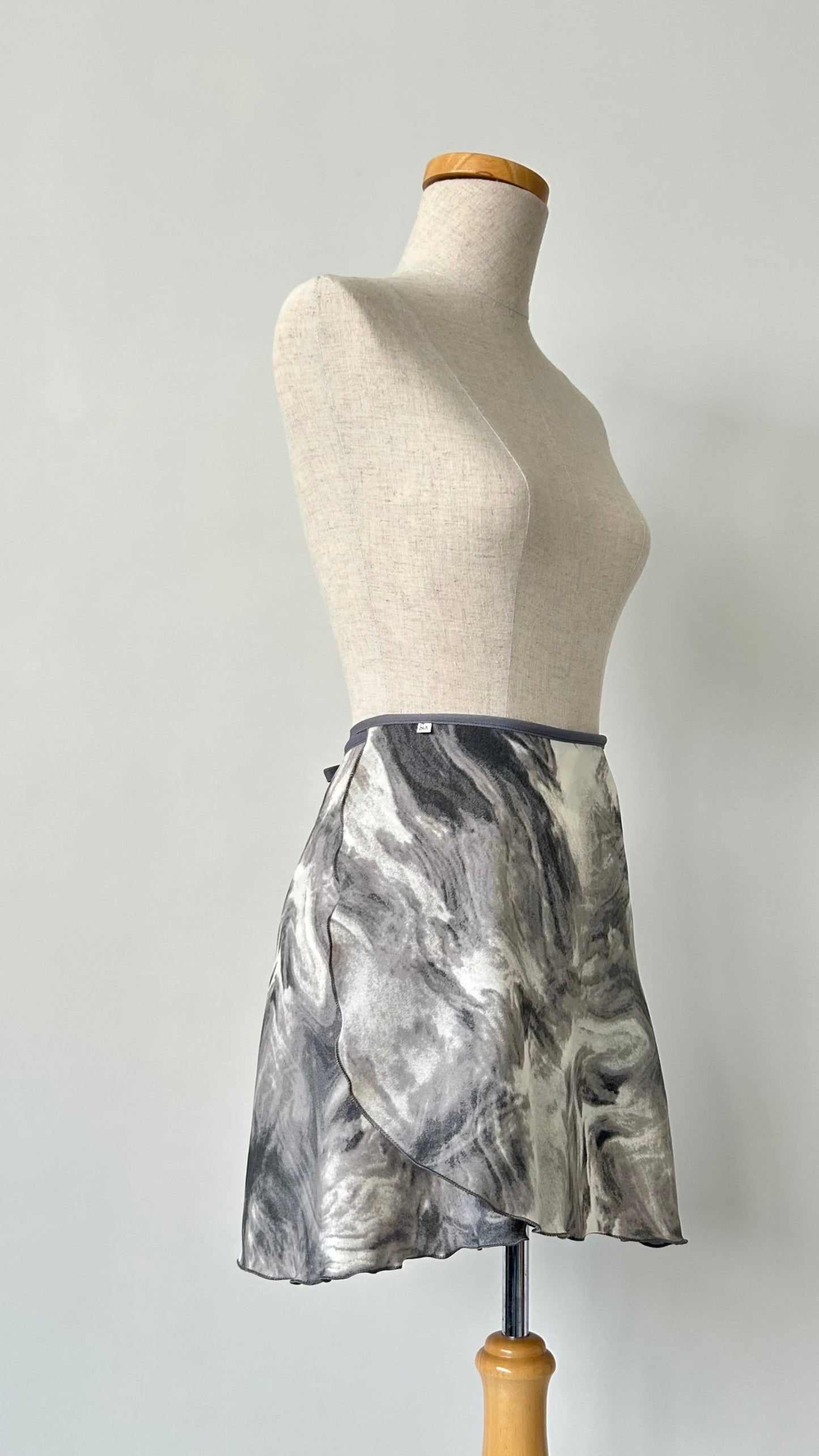 Ink Wash ombre wrap skirt