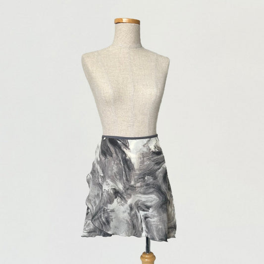 Ink Wash ombre wrap skirt